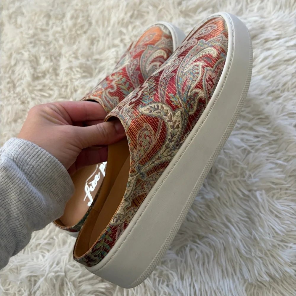 Free People Wynwood Autumn Paisley Print Platform Slip On Sneaker - Size 38